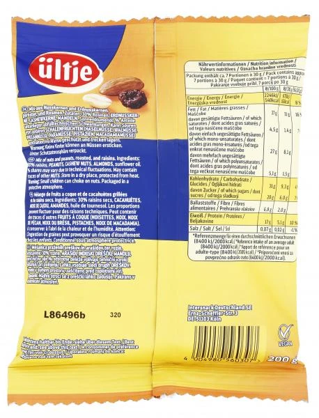 Ültje Studentenfutter Mit Rosinen Original 2 Ültje Studentenfutter Mit Rosinen Original – Bild 2