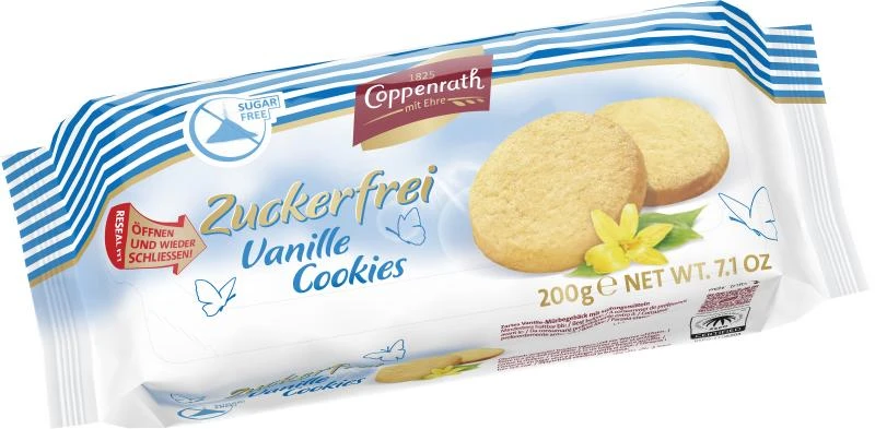 Coppenrath Vanille Cookies Zuckerfrei 1 Coppenrath Vanille Cookies Zuckerfrei