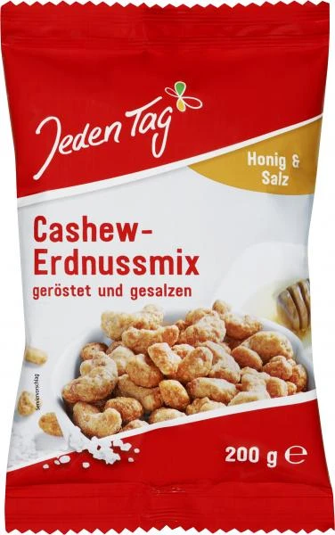 Jeden Tag Cashew-Erdnuss-Mix Honig & Salz 1 Jeden Tag Cashew-Erdnuss-Mix Honig & Salz