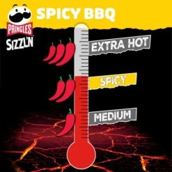 Pringles SIZZL'N Spicy Barbecue Chips -Suesswaren Haus 4502022279 5053990160242 06