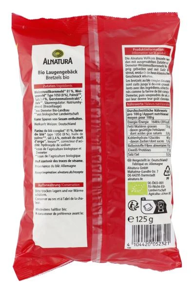 Alnatura Vollkorn Salz Brezeln 2 Alnatura Vollkorn Salz Brezeln – Bild 2