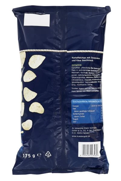 Küstengold Chips Sour Cream Style Herzhaft-würzig 2 Küstengold Chips Sour Cream Style Herzhaft-würzig – Bild 2