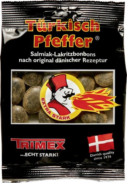 Trimex Türkisch Pfeffer Salmiak-Lakritzbonbons 1 Trimex Türkisch Pfeffer Salmiak-Lakritzbonbons