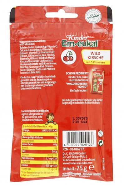Em-eukal Kinder Hustenbonbons Wildkirsche 2 Em-eukal Kinder Hustenbonbons Wildkirsche – Bild 2