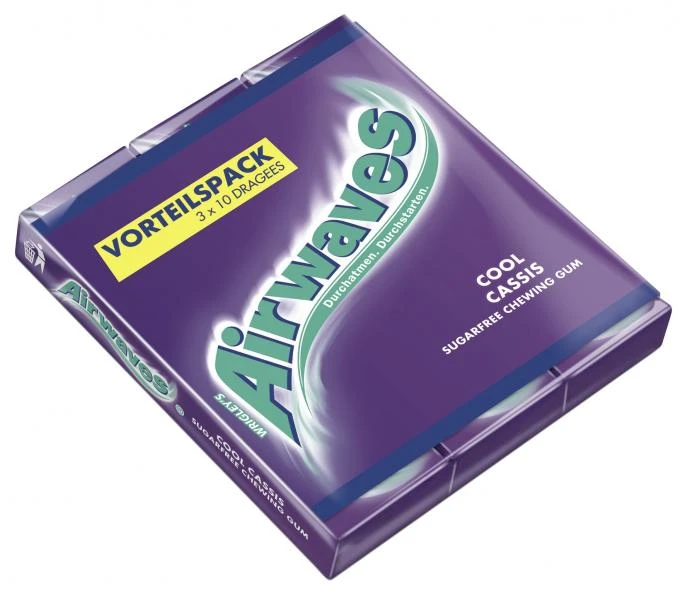 Airwaves Cool Cassis Kaugummi Multipack 1 Airwaves Cool Cassis Kaugummi Multipack