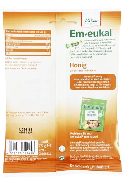 Em-eukal Hustenbonbons Honig 2 Em-eukal Hustenbonbons Honig – Bild 2
