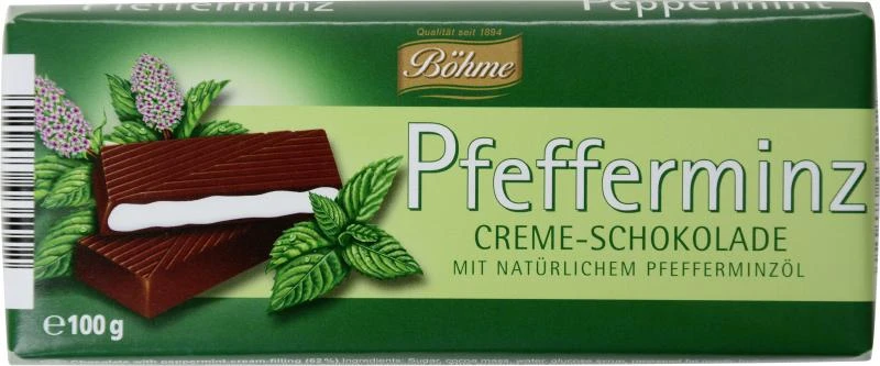 Böhme Pfefferminz Creme-Schokolade 1 Böhme Pfefferminz Creme-Schokolade