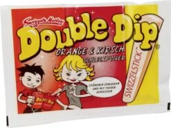 Swizzels Matlow Double Dip Schleckpulver Mit Swizzelstick Orange & Kirsch