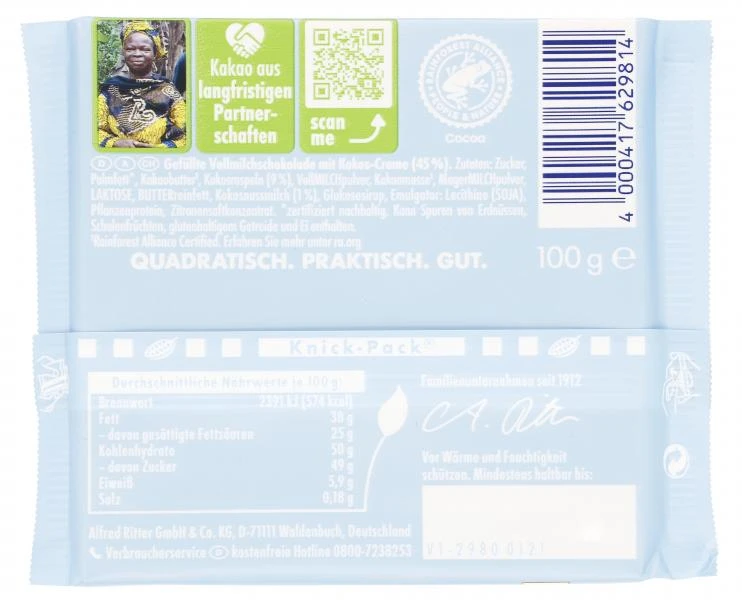 Ritter Sport Kokos 2 Ritter Sport Kokos – Bild 2