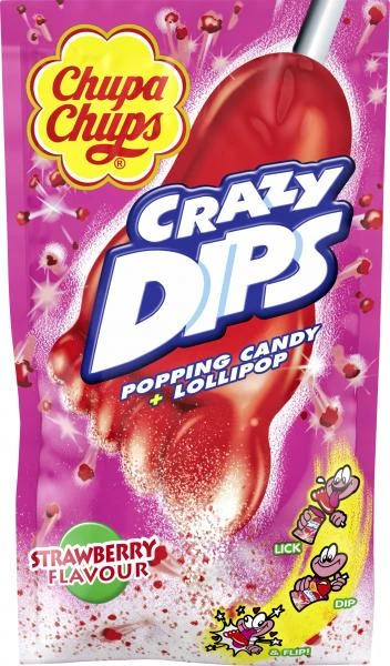 Chupa Chups Crazy Dips Erdbeere 1 Chupa Chups Crazy Dips Erdbeere