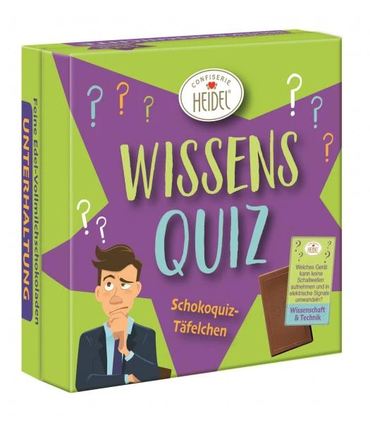 Heidel Wissensquiz Schokotäfelchen 1 Heidel Wissensquiz Schokotäfelchen