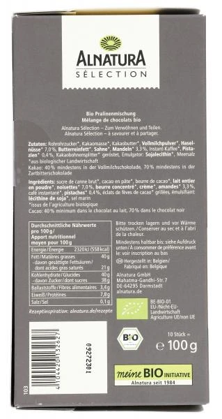 Alnatura Sélection Pralinen Variationen Belgische Art 2 Alnatura Sélection Pralinen Variationen Belgische Art – Bild 2