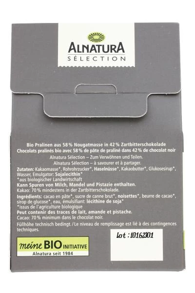 Alnatura Trüffel Pralinen Belgische Art Zartbitter 3 Alnatura Trüffel Pralinen Belgische Art Zartbitter – Bild 3