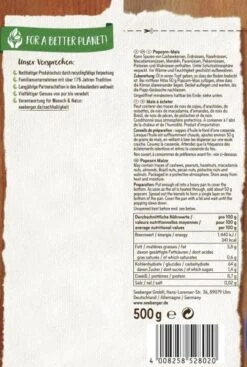 Seeberger Popcorn-Mais 3 Seeberger Popcorn-Mais -Suesswaren Haus 4502110537 4008258528020 02