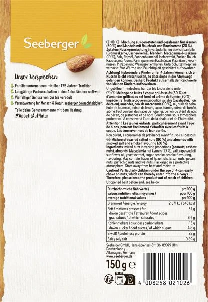 Seeberger Edel-Nuss-Mix Geröstet & Gesalzen 2 Seeberger Edel-Nuss-Mix Geröstet & Gesalzen – Bild 2